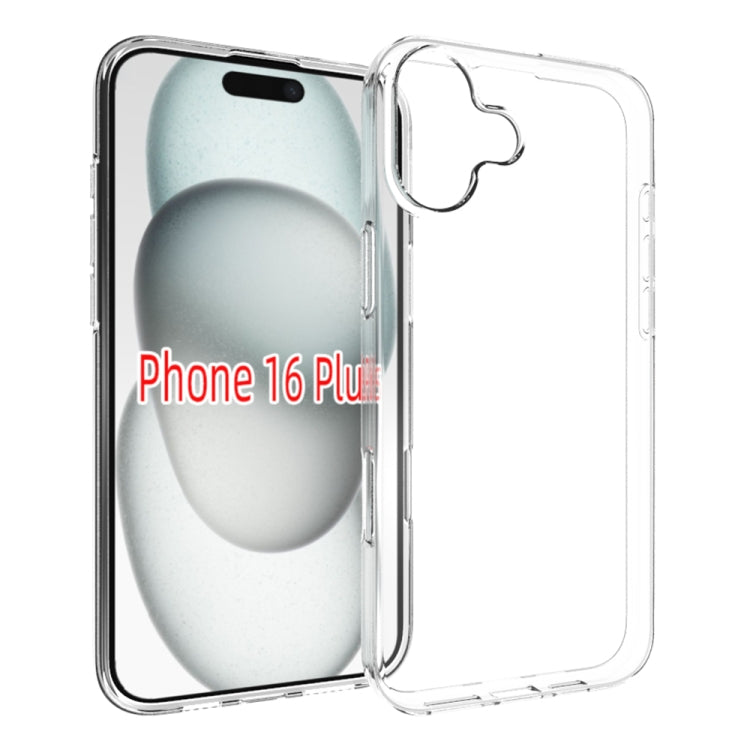 For iPhone 16 Plus Waterproof Texture TPU Phone Case(Transparent) by buy2fix