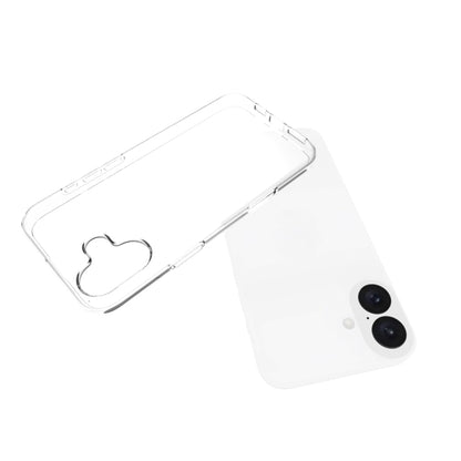 For iPhone 16 Plus Waterproof Texture TPU Phone Case(Transparent) by buy2fix