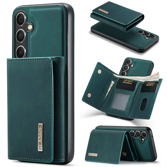 For Samsung Galaxy S24 5G DG.MING M1 Series 3-Fold Multi Card Wallet + Magnetic Phone Case(Green)