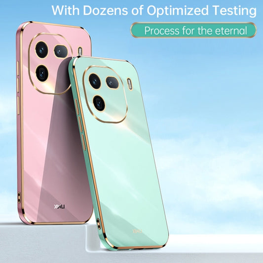For vivo iQOO 12 Pro 5G XINLI Straight Edge 6D Electroplate TPU Phone Case(Pink) - vivo Cases by XINLI | Online Shopping UK | buy2fix