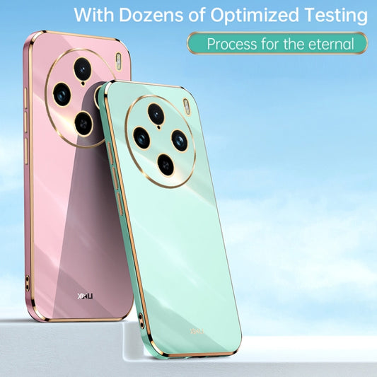 For vivo X100 Pro 5G XINLI Straight Edge 6D Electroplate TPU Phone Case(Cherry Purple) - vivo Cases by XINLI | Online Shopping UK | buy2fix