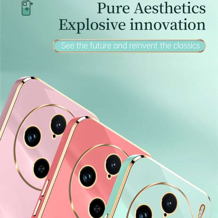 For vivo X100 Pro 5G XINLI Straight Edge 6D Electroplate TPU Phone Case with Ring Holder(Pink) - vivo Cases by XINLI | Online Shopping UK | buy2fix
