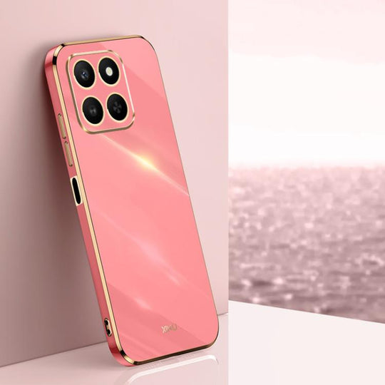 For Honor 400 Smart 5G XINLI Straight Edge 6D Electroplate TPU Phone Case(Hawthorn Red)