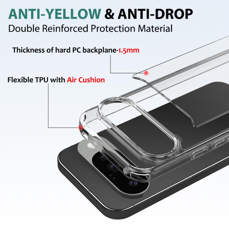 For Google Pixel 10 Scratchproof Acrylic TPU Phone Case(Transparent) - Google Cases by buy2fix | Online Shopping UK | buy2fix