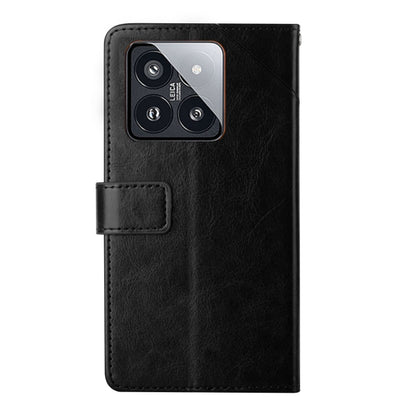 For Xiaomi 14 Pro Y-shaped Pattern Flip Leather Phone Case(Black) - Xiaomi 14 Pro Cases by buy2fix | Online Shopping UK | buy2fix