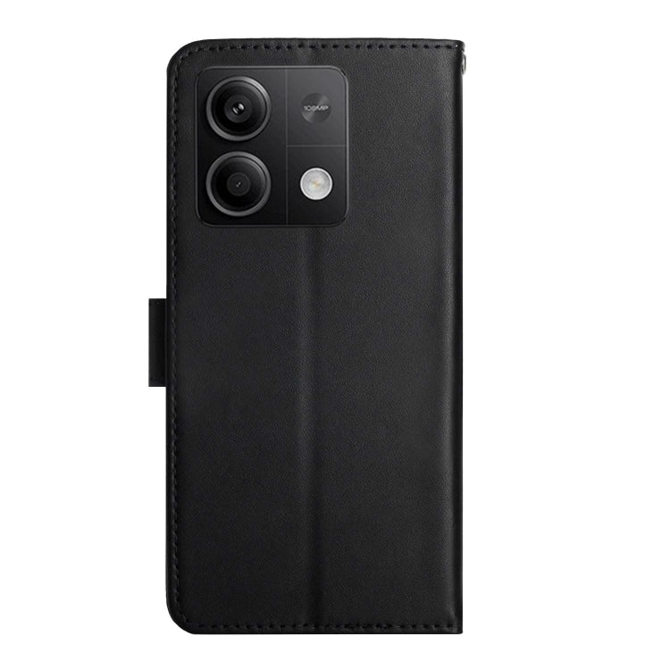For Xiaomi Redmi Note 13 Global Genuine Leather Fingerprint-proof Flip Phone Case(Black) - Xiaomi Cases by buy2fix | Online Shopping UK | buy2fix