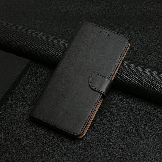 For Redmi Note 13 Pro 4G / POCO M6 Pro 4G Genuine Leather Fingerprint-proof Flip Phone Case(Black) - Xiaomi Cases by buy2fix | Online Shopping UK | buy2fix