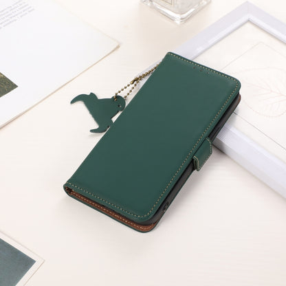 For Xiaomi 14 Ultra Genuine Leather Magnetic RFID Leather Phone Case(Green) - Xiaomi 14 Ultra Cases by buy2fix | Online Shopping UK | buy2fix