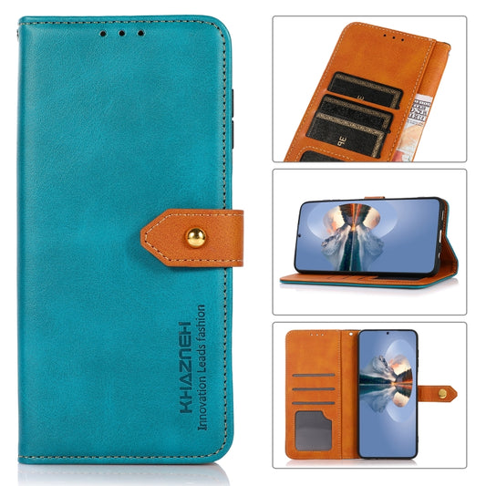 For Xiaomi Redmi 13C KHAZNEH Cowhide Texture Flip Leather Phone Case(Blue) by buy2fix