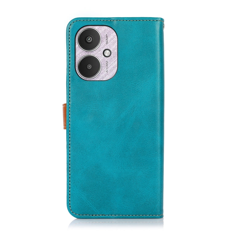 For Xiaomi Redmi 13C KHAZNEH Cowhide Texture Flip Leather Phone Case(Blue) by buy2fix