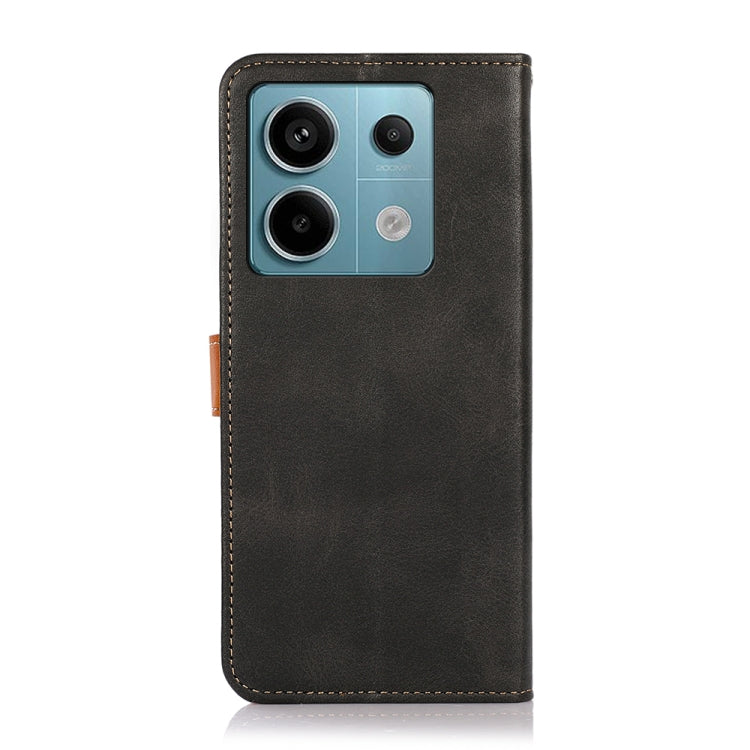 For Xiaomi Redmi Note 13 5G Global KHAZNEH Cowhide Texture Flip Leather Phone Case(Black) - Xiaomi Cases by buy2fix | Online Shopping UK | buy2fix