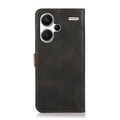 For Xiaomi Redmi Note 13 Pro+ 5G Global KHAZNEH Cowhide Texture Flip Leather Phone Case(Black) - Xiaomi Cases by buy2fix | Online Shopping UK | buy2fix