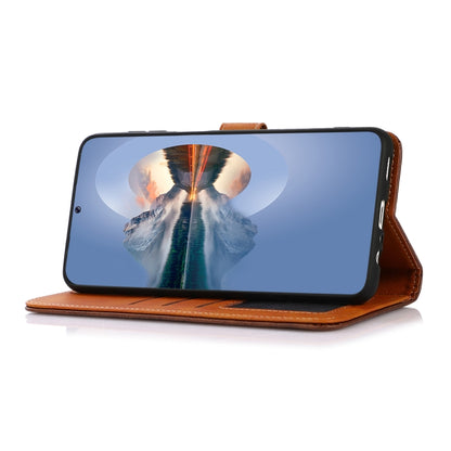 For Xiaomi 14 Ultra KHAZNEH Cowhide Texture Flip Leather Phone Case(Rose Gold) - Xiaomi 14 Ultra Cases by buy2fix | Online Shopping UK | buy2fix