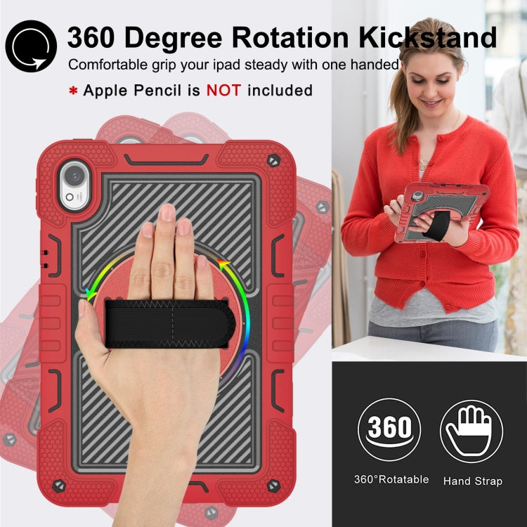 For Huawei MatePad 11.5 2023 360 Degree Rotation PC Contrast Silicone Tablet Case(Red + Black) - Huawei by buy2fix | Online Shopping UK | buy2fix