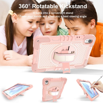 For Huawei MatePad 11.5 2023 360 Degree Rotation PC Contrast Silicone Tablet Case(Rose Gold) - Huawei by buy2fix | Online Shopping UK | buy2fix