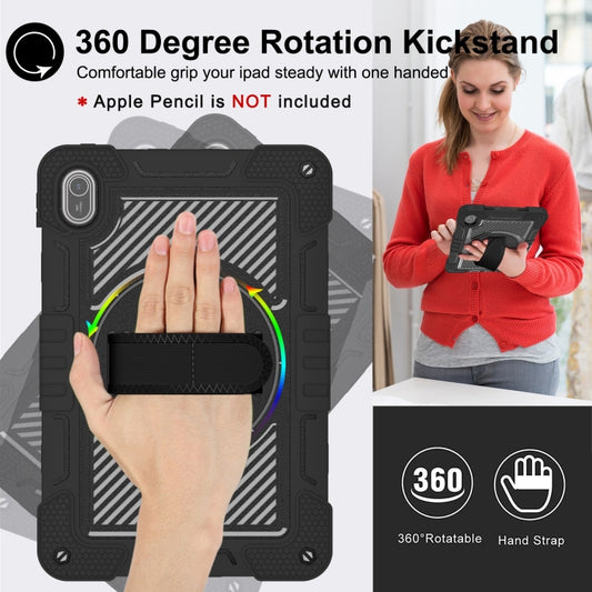 For Huawei MatePad SE 11 360 Degree Rotation PC Contrast Silicone Tablet Case(Black) - Huawei by buy2fix | Online Shopping UK | buy2fix
