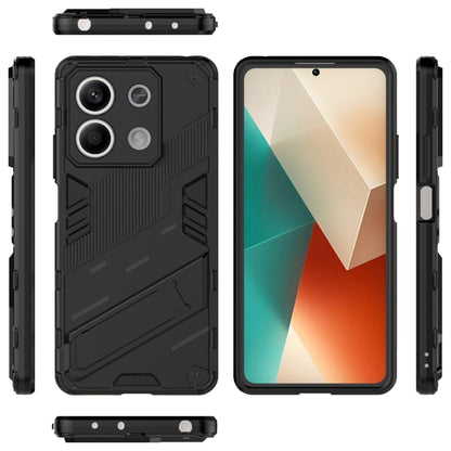 For Xiaomi Redmi Note 13 5G Punk Armor 2 in 1 PC + TPU Phone Case(Black) - Xiaomi Cases by buy2fix | Online Shopping UK | buy2fix