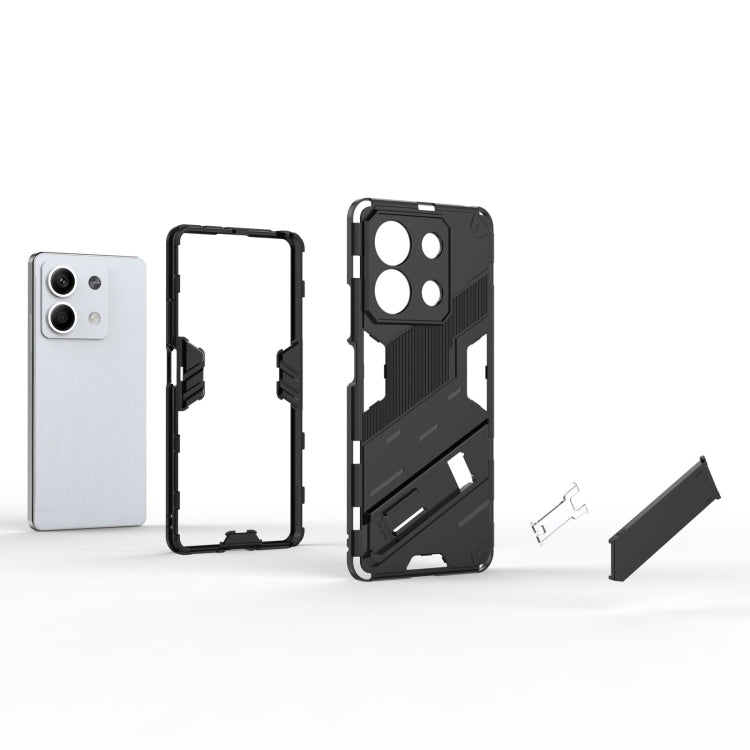 For Xiaomi Redmi Note 13 5G Punk Armor 2 in 1 PC + TPU Phone Case(Black) - Xiaomi Cases by buy2fix | Online Shopping UK | buy2fix