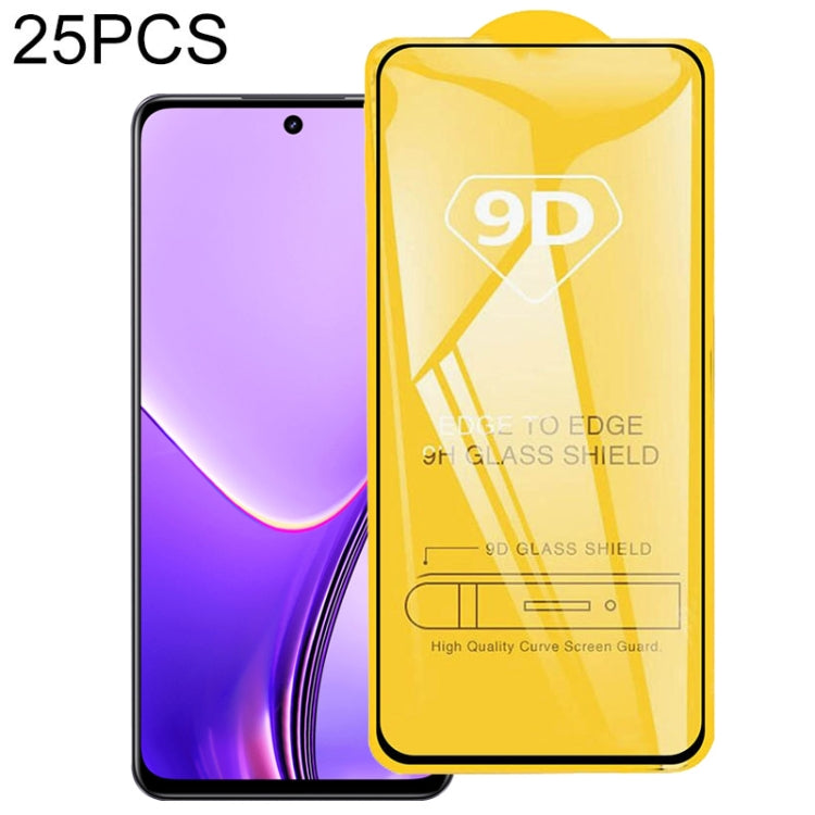 For Realme V50s 25pcs 9D Full Glue Screen Tempered Glass Film by buy2fix