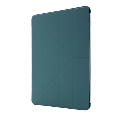 For iPad 10.2 2021 / 2020 / 2019 Airbag Deformation Horizontal Flip Leather Case with Holder & Pen Holder(Dark Green) - iPad 10.2 Cases by buy2fix | Online Shopping UK | buy2fix