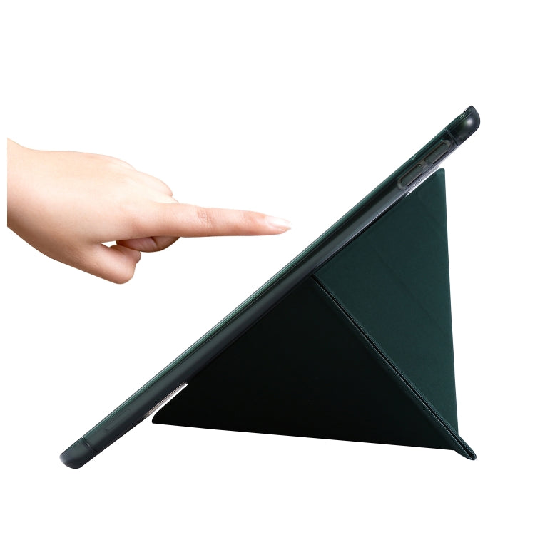 For iPad 10.2 2021 / 2020 / 2019 Airbag Deformation Horizontal Flip Leather Case with Holder & Pen Holder(Black) - iPad 10.2 Cases by buy2fix | Online Shopping UK | buy2fix