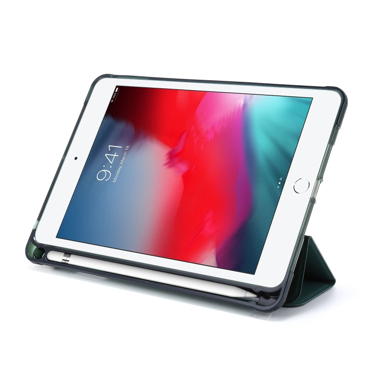 For iPad Mini 4 Airbag Deformation Horizontal Flip Leather Case with Holder(Dark Green) - iPad Mini 4 & 3 & 2 & 1 Cases by buy2fix | Online Shopping UK | buy2fix