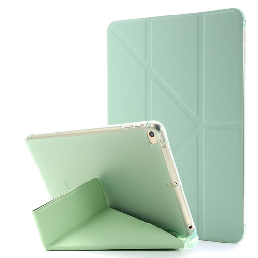 For iPad Mini 4 Airbag Deformation Horizontal Flip Leather Case with Holder (Mint Green) - iPad Mini 4 & 3 & 2 & 1 Cases by buy2fix | Online Shopping UK | buy2fix