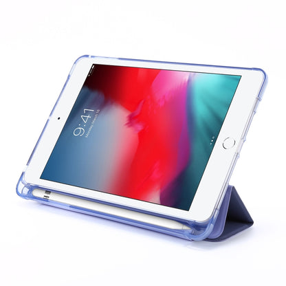 For iPad Mini (2019) Airbag Deformation Horizontal Flip Leather Case with Holder & Pen Holder(Purple) - iPad mini (2019) / mini 5 Cases by buy2fix | Online Shopping UK | buy2fix