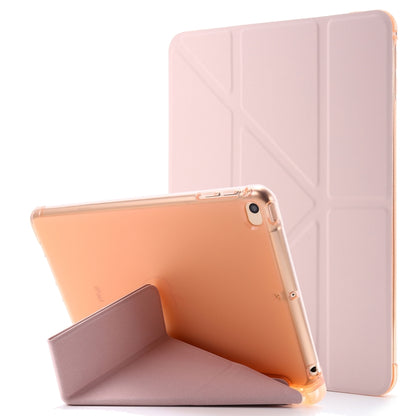 For iPad Mini (2019) Airbag Deformation Horizontal Flip Leather Case with Holder & Pen Holder(Pink) - iPad mini (2019) / mini 5 Cases by buy2fix | Online Shopping UK | buy2fix