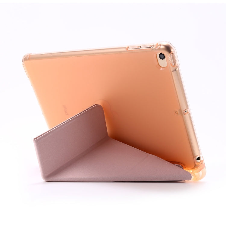 For iPad Mini (2019) Airbag Deformation Horizontal Flip Leather Case with Holder & Pen Holder(Pink) - iPad mini (2019) / mini 5 Cases by buy2fix | Online Shopping UK | buy2fix