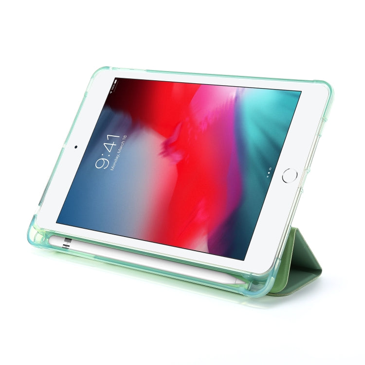 For iPad Mini (2019) Airbag Deformation Horizontal Flip Leather Case with Holder & Pen Holder(Mint Green) - iPad mini (2019) / mini 5 Cases by buy2fix | Online Shopping UK | buy2fix