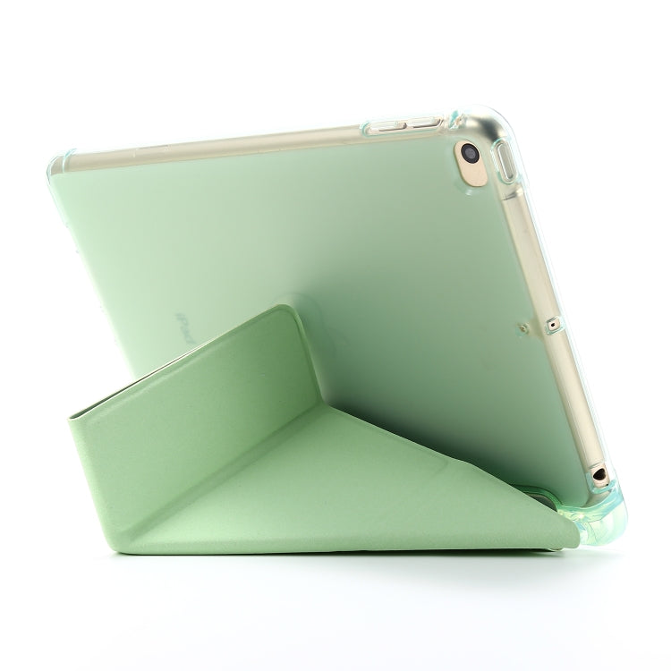 For iPad Mini (2019) Airbag Deformation Horizontal Flip Leather Case with Holder & Pen Holder(Mint Green) - iPad mini (2019) / mini 5 Cases by buy2fix | Online Shopping UK | buy2fix
