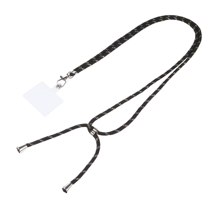 Universal Mixed Color Mobile Phone Lanyard(Black Gold) - Lanyards & Wrist Straps by buy2fix | Online Shopping UK | buy2fix
