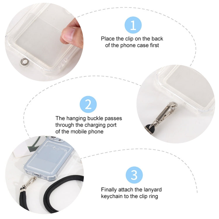 Universal Mixed Color Mobile Phone Lanyard(White Black) - Lanyards & Wrist Straps by buy2fix | Online Shopping UK | buy2fix