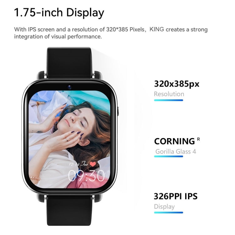 Z20 1.75 inch Screen 4G LTE Smart Watch Android 9 OS 4GB+128GB(Black) by buy2fix