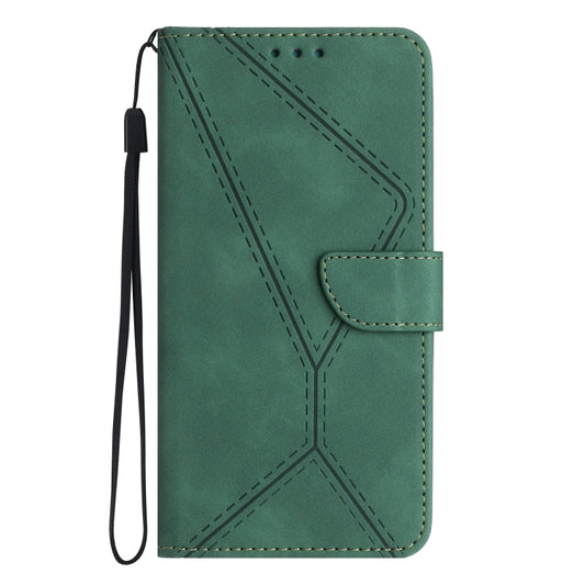 For Motorola Moto G04 / G24 Stitching Embossed Leather Phone Case(Green) - Motorola Cases by buy2fix | Online Shopping UK | buy2fix