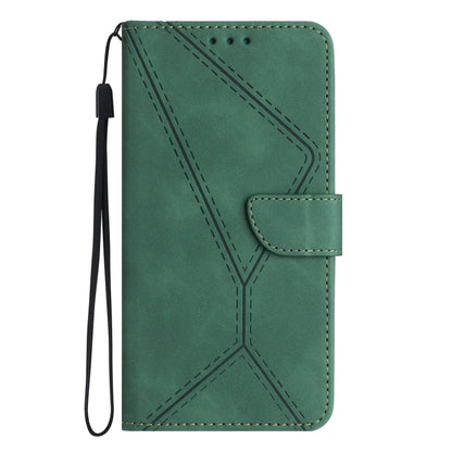 For Motorola Moto G Play 4G 2024 Stitching Embossed Leather Phone Case(Green) by buy2fix