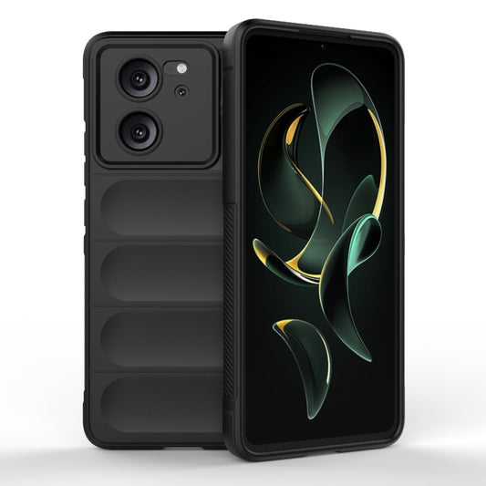 For Xiaomi Redmi K60 Ultra Magic Shield TPU + Flannel Phone Case(Black) - Xiaomi Cases by buy2fix | Online Shopping UK | buy2fix