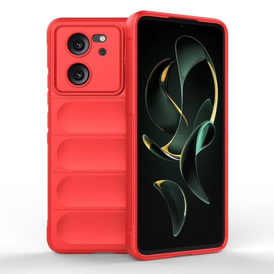 For Xiaomi Redmi K60 Ultra Magic Shield TPU + Flannel Phone Case(Red) - Xiaomi Cases by buy2fix | Online Shopping UK | buy2fix