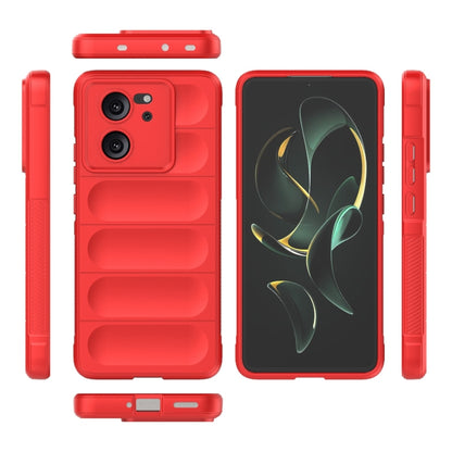 For Xiaomi Redmi K60 Ultra Magic Shield TPU + Flannel Phone Case(Red) - Xiaomi Cases by buy2fix | Online Shopping UK | buy2fix