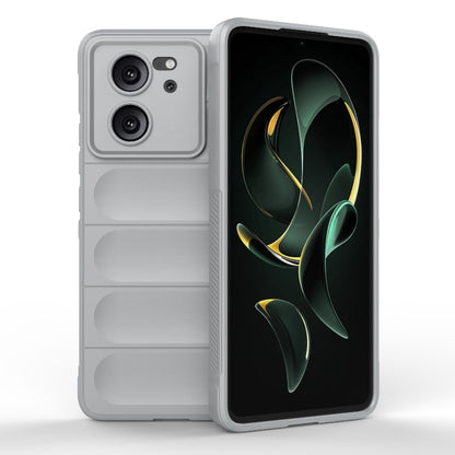 For Xiaomi Redmi K60 Ultra Magic Shield TPU + Flannel Phone Case(Grey) - Xiaomi Cases by buy2fix | Online Shopping UK | buy2fix