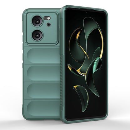 For Xiaomi Redmi K60 Ultra Magic Shield TPU + Flannel Phone Case(Dark Green) - Xiaomi Cases by buy2fix | Online Shopping UK | buy2fix