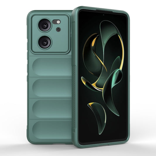 For Xiaomi Redmi K60 Ultra Magic Shield TPU + Flannel Phone Case(Dark Green) - Xiaomi Cases by buy2fix | Online Shopping UK | buy2fix