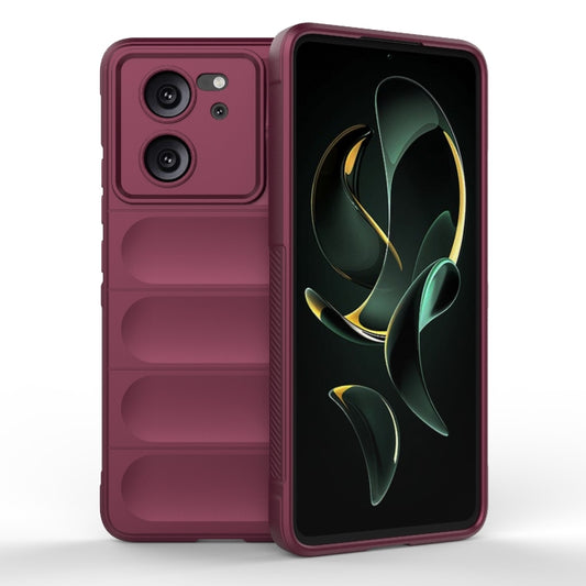 For Xiaomi Redmi K60 Ultra Magic Shield TPU + Flannel Phone Case(Wine Red) - Xiaomi Cases by buy2fix | Online Shopping UK | buy2fix