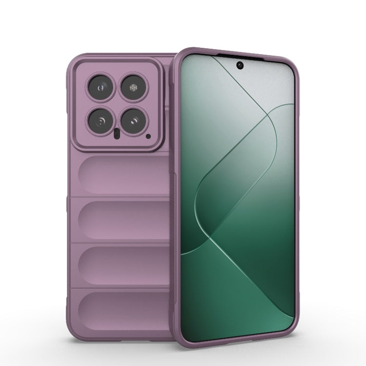 For Xiaomi 14 5G Magic Shield TPU + Flannel Phone Case(Purple) - Xiaomi Cases by buy2fix | Online Shopping UK | buy2fix