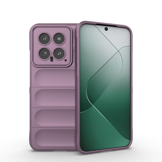 For Xiaomi 14 5G Magic Shield TPU + Flannel Phone Case(Purple) - Xiaomi Cases by buy2fix | Online Shopping UK | buy2fix