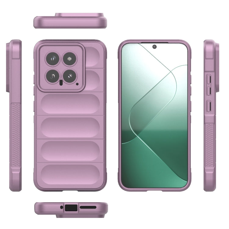 For Xiaomi 14 5G Magic Shield TPU + Flannel Phone Case(Purple) - Xiaomi Cases by buy2fix | Online Shopping UK | buy2fix