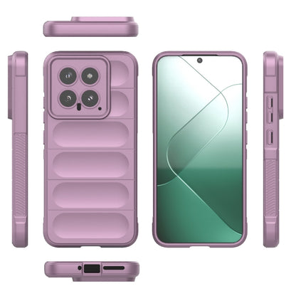 For Xiaomi 14 5G Magic Shield TPU + Flannel Phone Case(Purple) - Xiaomi Cases by buy2fix | Online Shopping UK | buy2fix