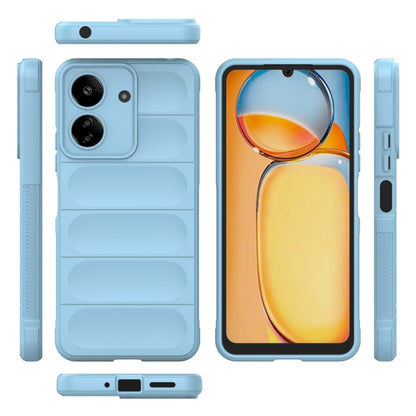 For Xiaomi Redmi 13C 4G Global Magic Shield TPU + Flannel Phone Case(Light Blue) by buy2fix