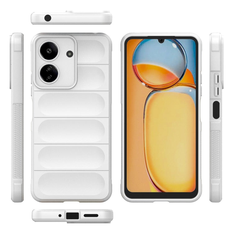 For Xiaomi Redmi 13C 4G Global Magic Shield TPU + Flannel Phone Case(White) by buy2fix